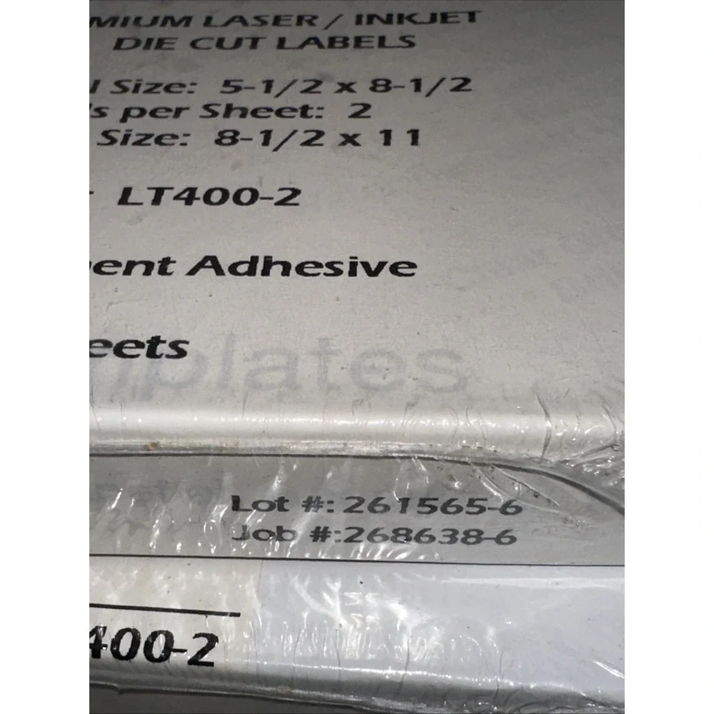 1000 Perforated Rounded Corner Shipping Labels 2 PerSheet 8.5 x 11 Self Adhesive